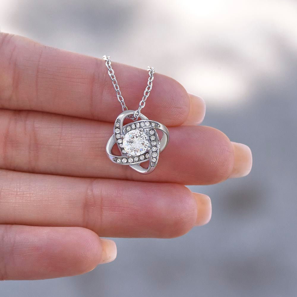 Love Knot Necklace, Gift to Soulmate - Space - Valentines, Anniversary, Birthday, Christmas