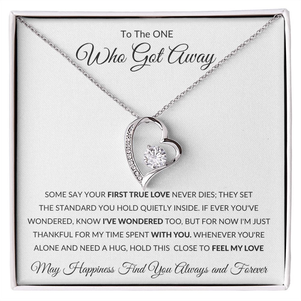 Forever Love Heart Necklace, Gift To Soulmate, Ex Girlfriend, Ex Wife - One Who Got Away