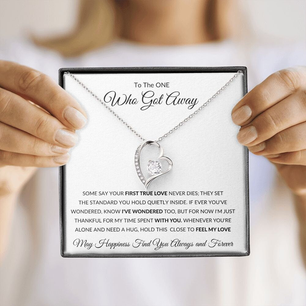 Forever Love Heart Necklace, Gift To Soulmate, Ex Girlfriend, Ex Wife - One Who Got Away
