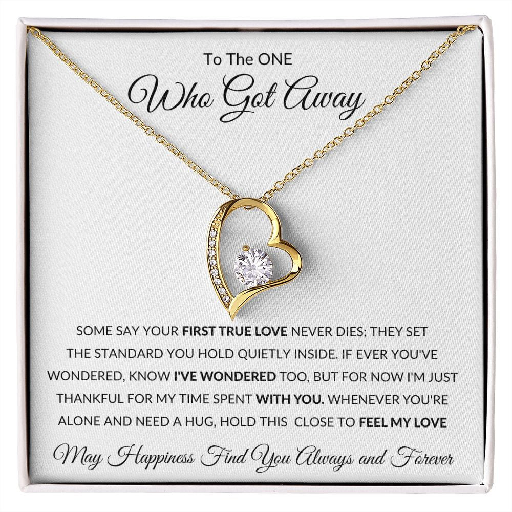 Forever Love Heart Necklace, Gift To Soulmate, Ex Girlfriend, Ex Wife - One Who Got Away