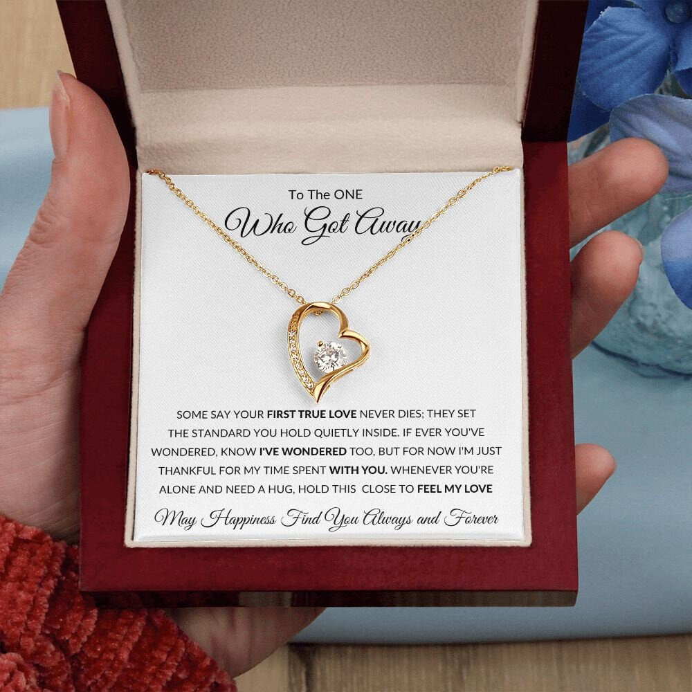 Forever Love Heart Necklace, Gift To Soulmate, Ex Girlfriend, Ex Wife - One Who Got Away