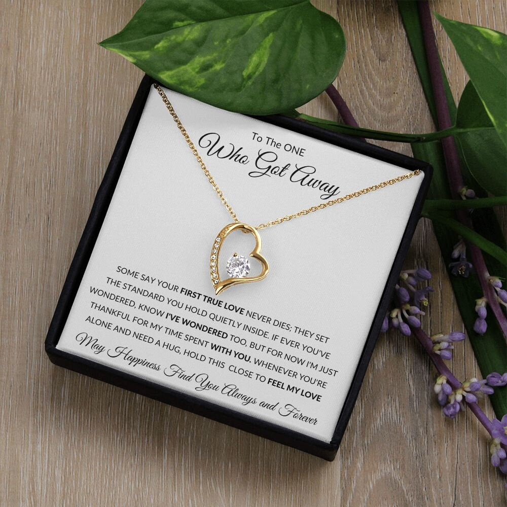 Forever Love Heart Necklace, Gift To Soulmate, Ex Girlfriend, Ex Wife - One Who Got Away