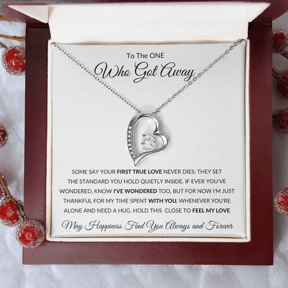 Forever Love Heart Necklace, Gift To Soulmate, Ex Girlfriend, Ex Wife - One Who Got Away