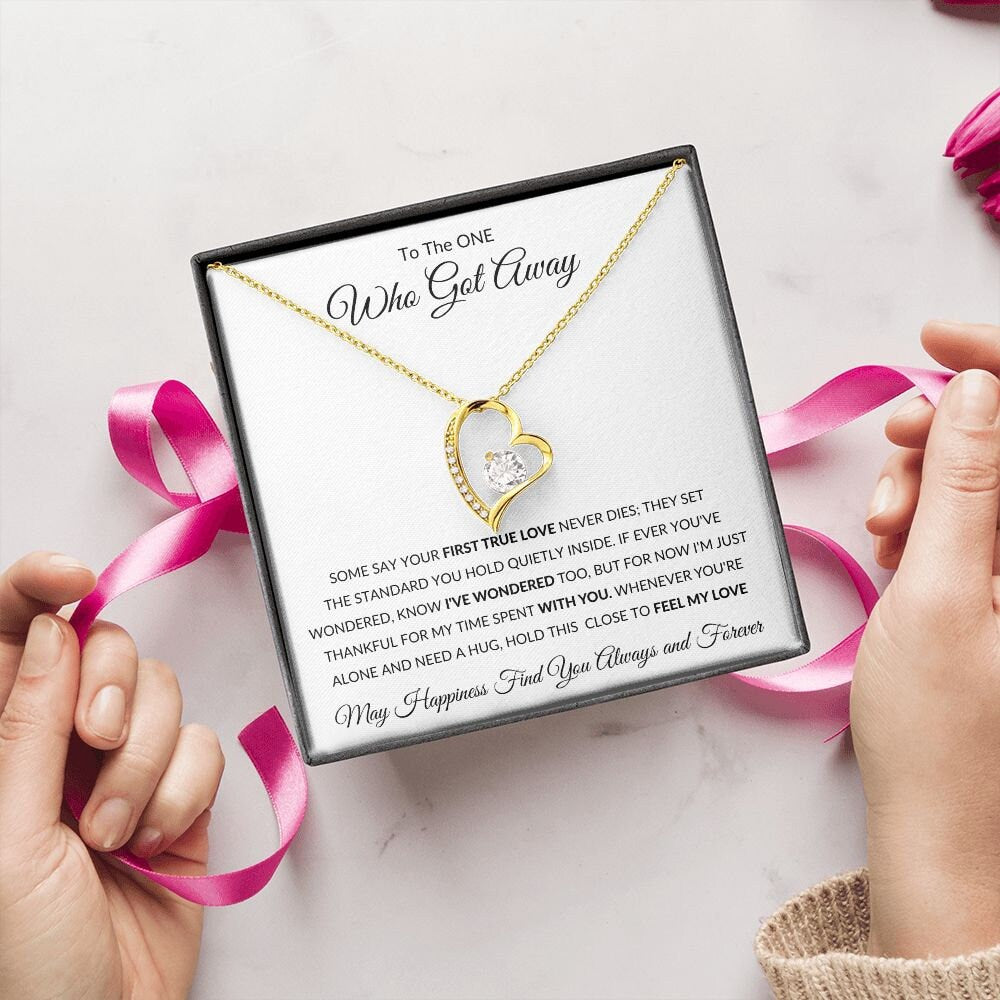 Forever Love Heart Necklace, Gift To Soulmate, Ex Girlfriend, Ex Wife - One Who Got Away