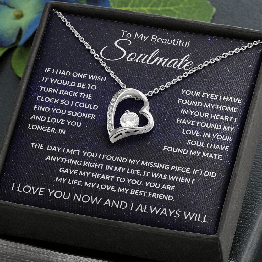 Forever Love Necklace, Gift to Soulmate, Space - Valentines, Birthday, Anniversary, Christmas