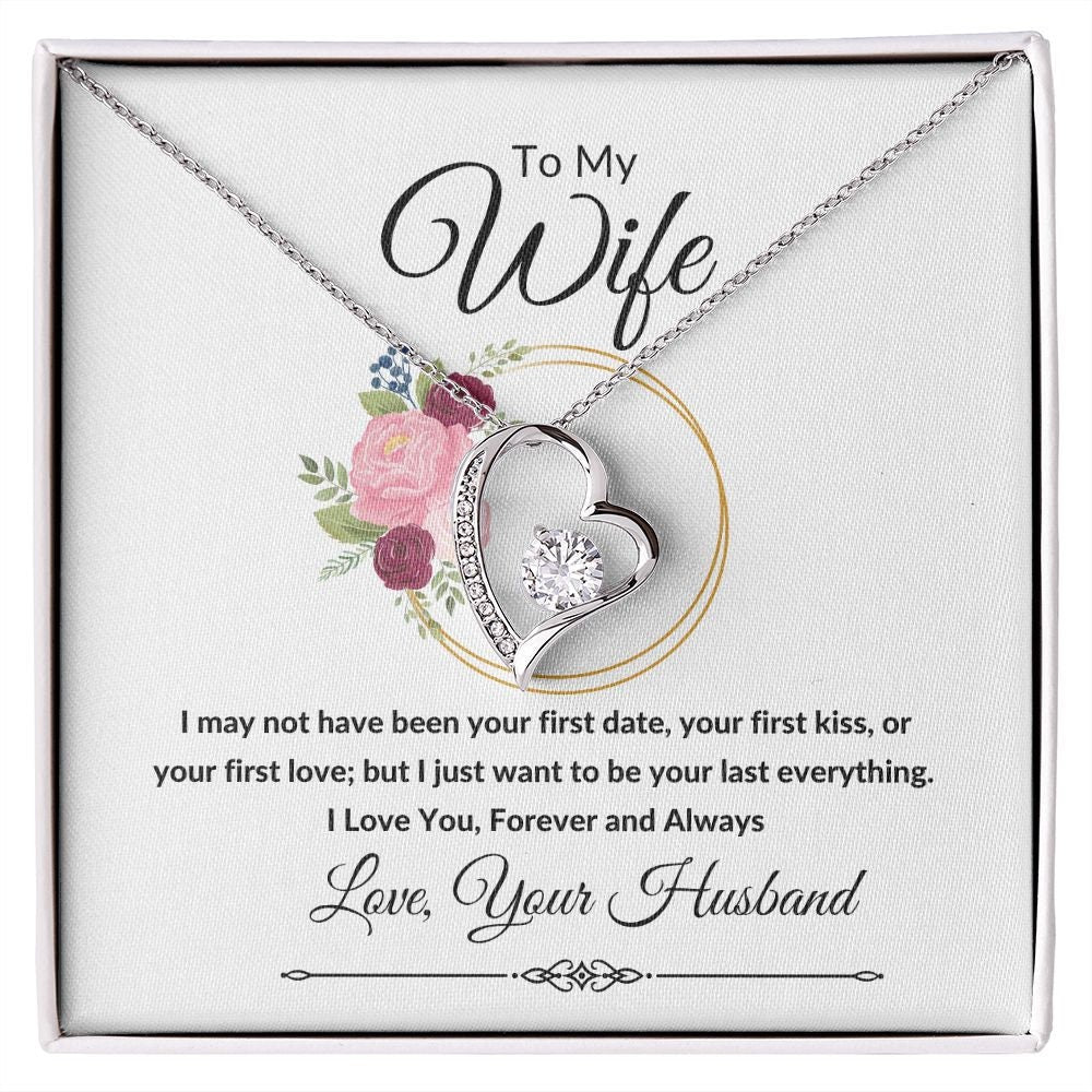 Forever Love Heart Necklace, Gift to Wife, Soulmate - Valentines, Birthday, Christmas, Mothers Day, Anniversary