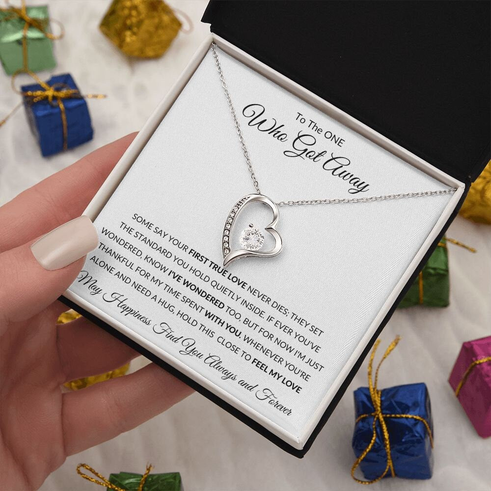 Forever Love Heart Necklace, Gift To Soulmate, Ex Girlfriend, Ex Wife - One Who Got Away