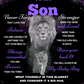 Son Lion Blanket Gift, from Dad - Black w/ Purple (Choose Size and Color)