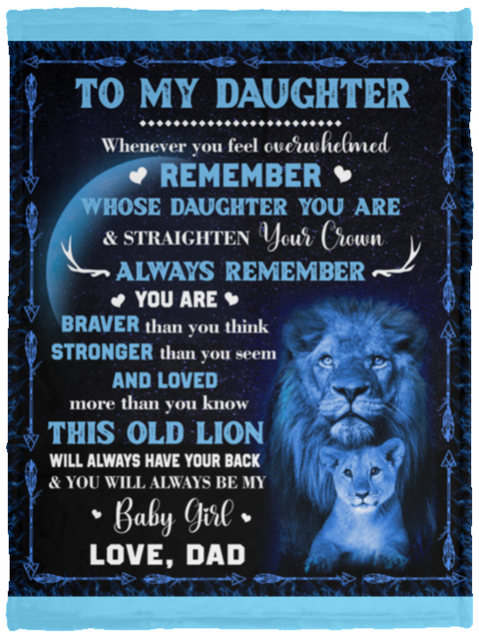 To My Daughter from Dad - You Are Braver Child Blanket - Cozy Plush Fleece Blanket - 30x40 in.