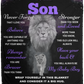 Son Lion Blanket Gift, from Dad - Black w/ Purple (Choose Size and Color)