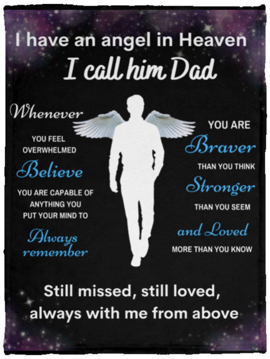 Dad Angel Memorial Blanket - You Are Loved