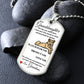Dog Tag Necklace, GIFT TO GRANDDAUGHTER from Grandma - Lioness White