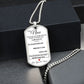 Dog Tag Necklace, GIFT TO NIECE from Uncle - White