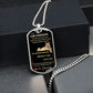 Dog Tag Necklace, GIFT TO GRANDSON from Grandma - Lioness Black
