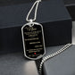 Dog Tag Necklace, GIFT TO NIECE from Aunt - Black