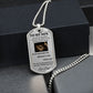 Dog Tag Necklace, GIFT TO SON from Dad - Lion Silver or Gold