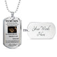 Dog Tag Necklace, GIFT TO SON from Dad - Lion Silver or Gold