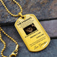 Dog Tag Necklace, GIFT TO GRANDSON from Grandpa - Lion Silver or Gold