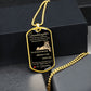 Dog Tag Necklace, GIFT TO GRANDDAUGHTER from Grandma - Lioness Black