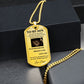 Dog Tag Necklace, GIFT TO SON from Dad - Lion Silver or Gold