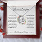 Forever Love Heart Necklace, GIFT TO BONUS DAUGHTER from Mom or Dad - Gift of You