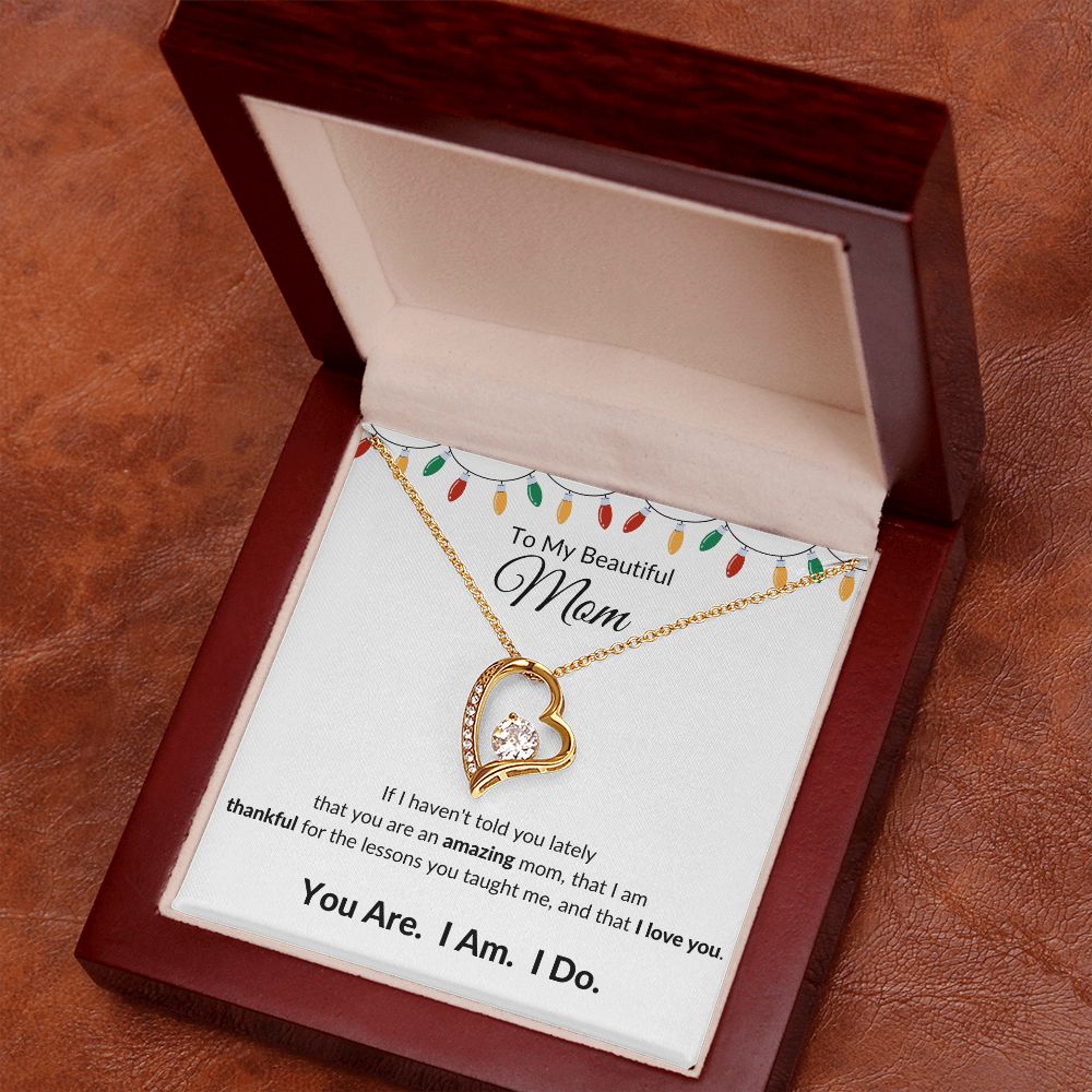 Forever Love Heart Necklace, GIFT FOR MOM - Lights - CHRISTMAS, NEW YEAR, BIRTHDAY
