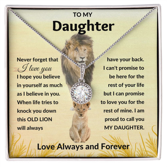 Eternal Hope Necklace, 2 GIFT TO DAUGHTER from Mom or Dad- Old Lion