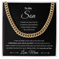 Cuban Link Chain, Gift to Son from Mom - I Closed My Eyes