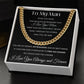 Cuban Link Necklace, GIFT FOR MY MAN - I Love you More