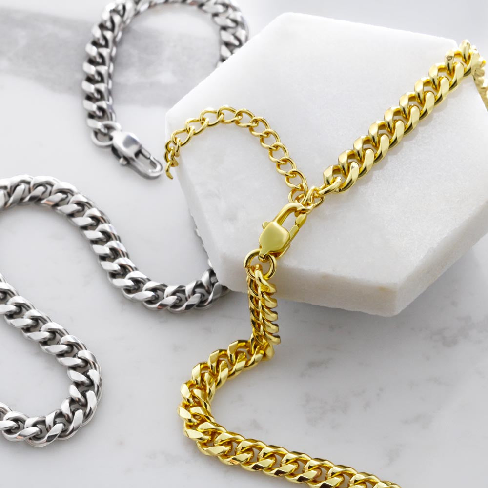 Cuban Link Chain Necklace - To My Man - You Are My Person