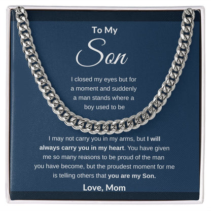Cuban Link Necklace, GIFT TO SON - A Mand Stands