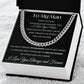 Cuban Link Necklace, GIFT FOR MY MAN - I Love you More