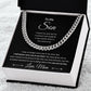 Cuban Link Chain, Gift to Son from Mom - I Closed My Eyes