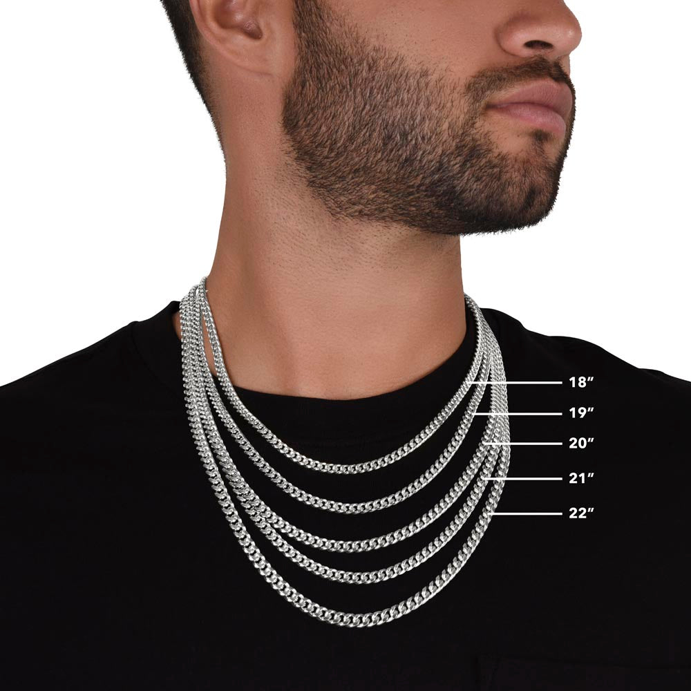 Cuban Link Chain Necklace - Gift to My Man, Boyfriend, Husband, Soulmate - You Are My Person