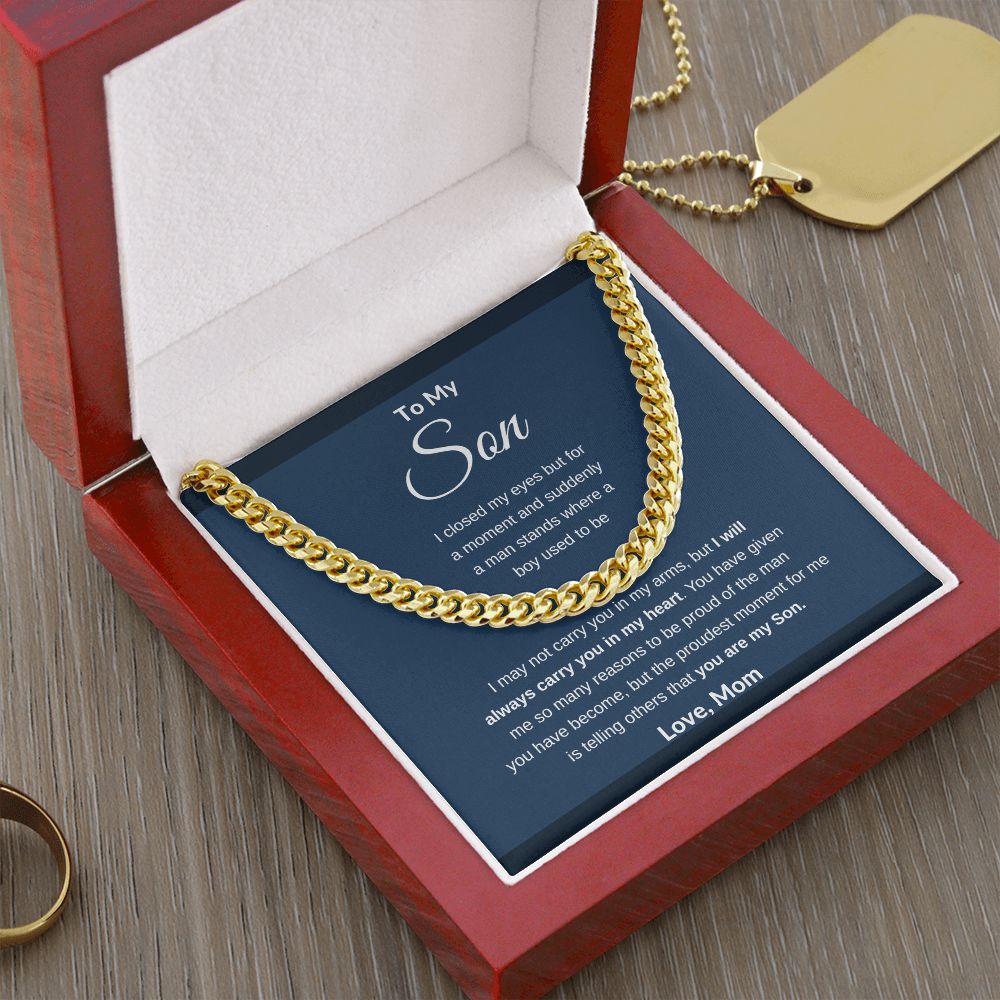 Cuban Link Necklace, GIFT TO SON - A Mand Stands