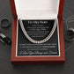 Cuban Link Necklace, GIFT FOR MY MAN - I Love you More