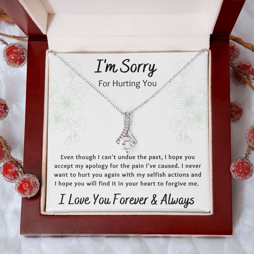 FABUNORA Jewelry, Greeting Card Gift Set, Special Sorry Gift for Girlfriend/ Wife Cubic Zirconia Silver Plated Sterling Silver Chain - Price History