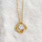 Love Knot Necklace, Gift to Badass Wife - white/gold