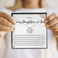 Bonus Daughter in Love Gift, Daughter in Law Necklace - Wedding, Engagement, Birthday, from Mother in Law or Father in Law - Love Knot Necklace