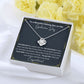 2023 Graduation Gift for Her, To my Beautiful Shining Star - Love Knot Necklace, Dark Gray - She Believed She Could