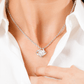 Love Knot Necklace, Gift to Badass Wife - white/gold