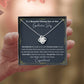 2023 Graduation Gift for Her, To my Beautiful Shining Star - Love Knot Necklace, Dark Gray - She Believed She Could
