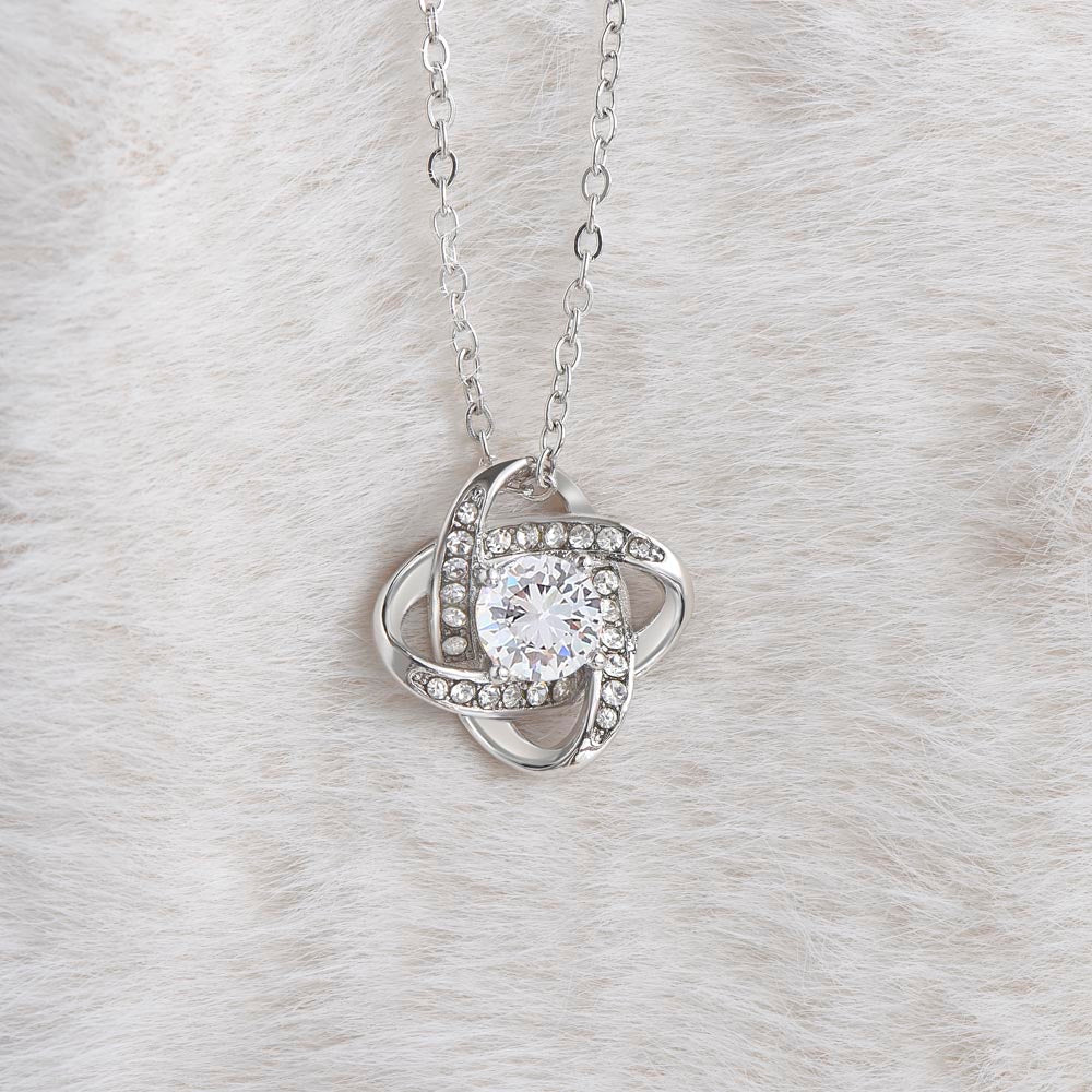 Love Knot Necklace, GIFT TO DAUGHTER from Mom or Dad