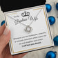 Love Knot Necklace, Gift to Badass Wife - white/gold