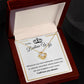 Love Knot Necklace, Gift to Badass Wife - white/gold