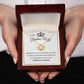Love Knot Necklace, Gift to Badass Wife - white/gold