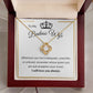 Love Knot Necklace, Gift to Badass Wife - white/gold