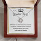 Love Knot Necklace, Gift to Badass Wife - white/gold