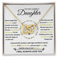 Interlocking Hearts Necklace, Gift to Daughter from Mom or Dad -