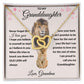 Interlocking Hearts Necklace, Gift to Granddaughter from Grandma - lion pink hearts - Valentine, Birthday, Graduation, Christmas, I Love You